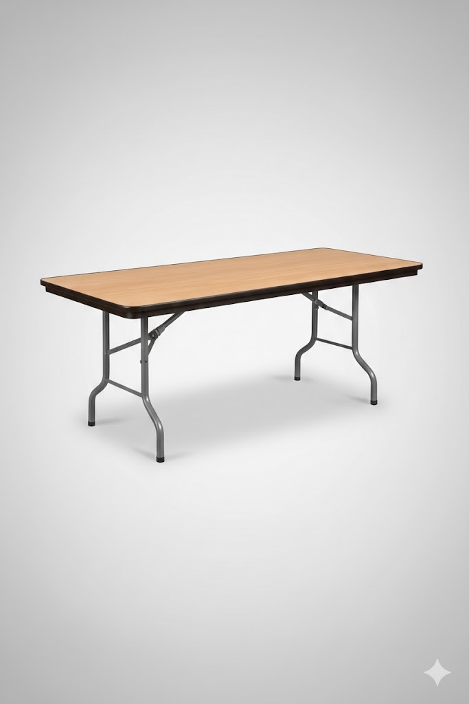 6'x30" Rectangular Folding Table