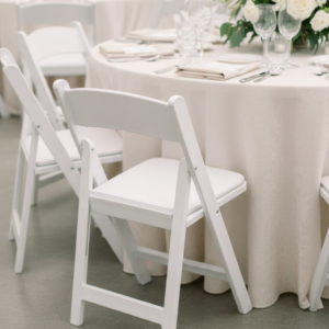 white padded folding chair rental San Jose