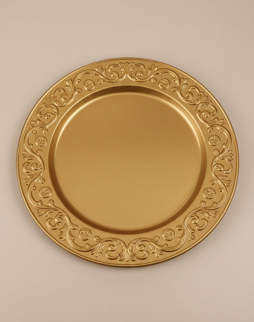 Gold Plastic Charger Plate