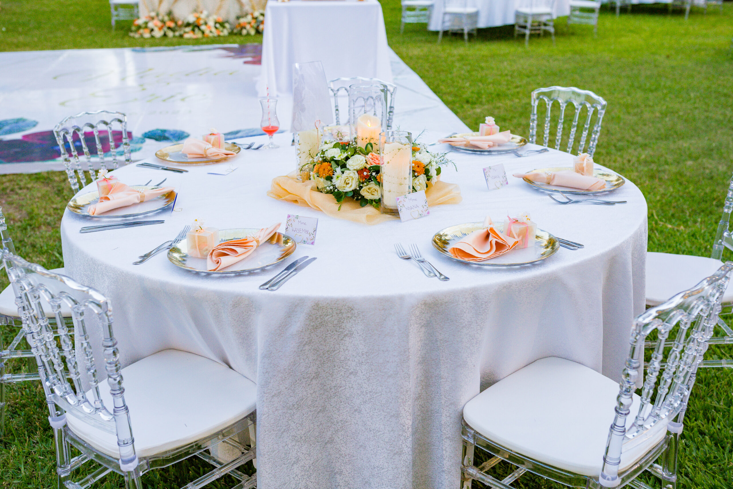 round table and chair rental setup for wedding reception San Jose Bay Area