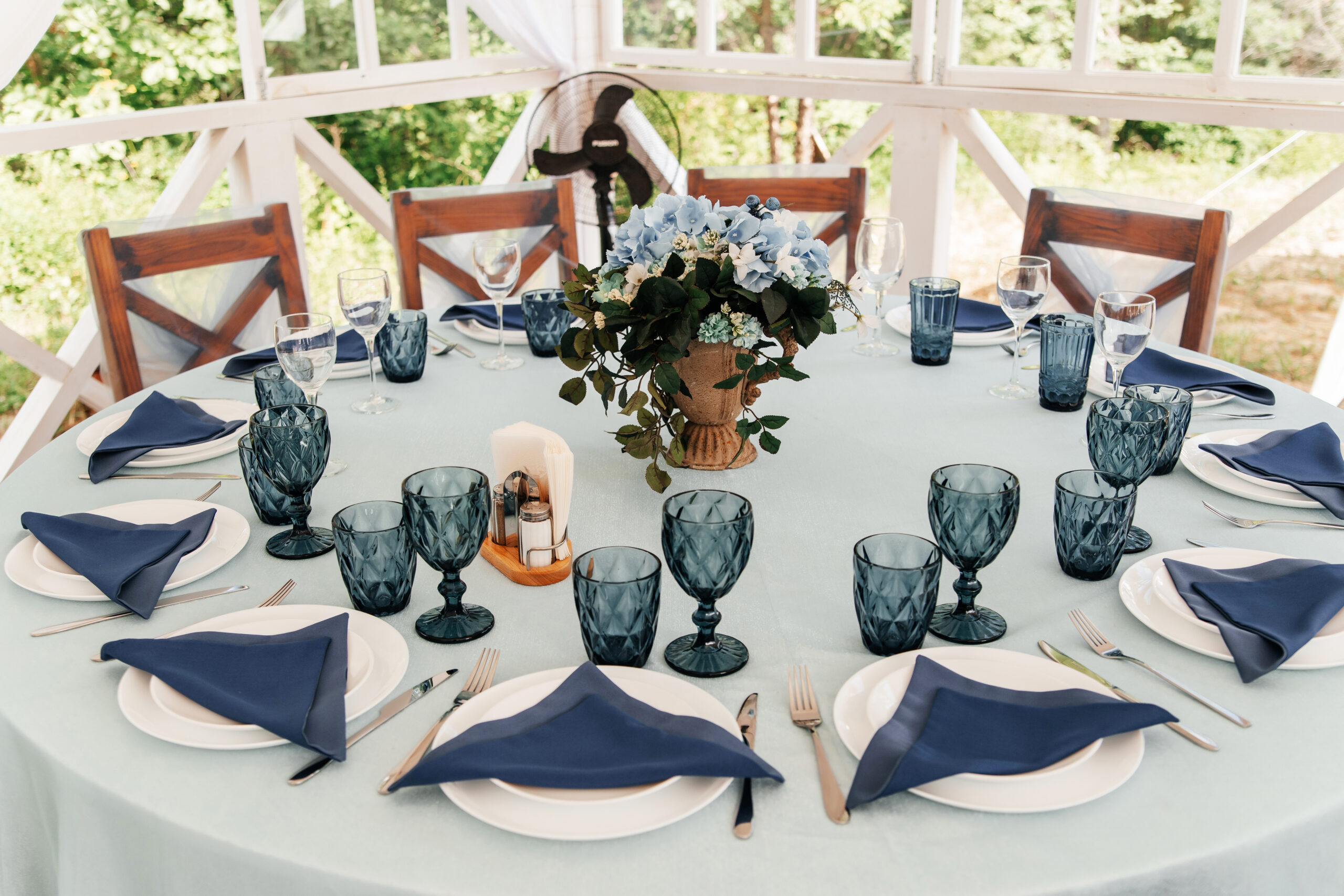 linen rental and tabletop setup for wedding reception San Jose Bay Area