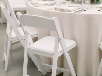 white padded folding chair rental San Jose