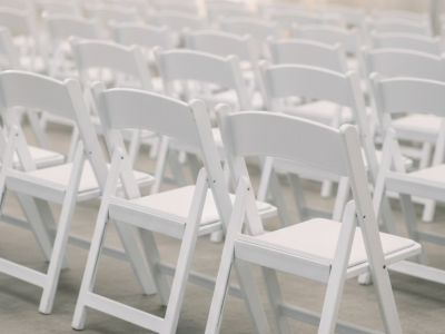 white plastic folding chair rental San Jose